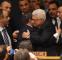 شادی محمود عباس پس از اعلام نتایج 